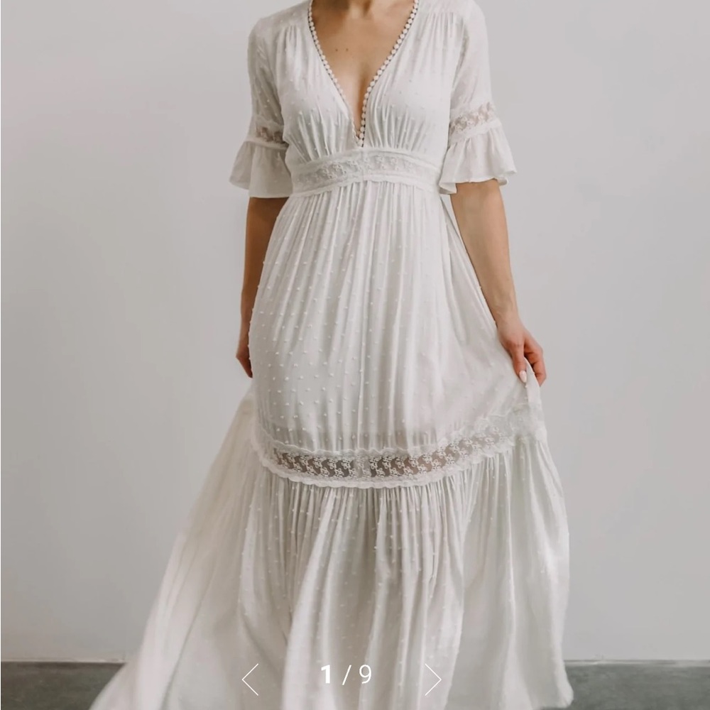 White maxi dress